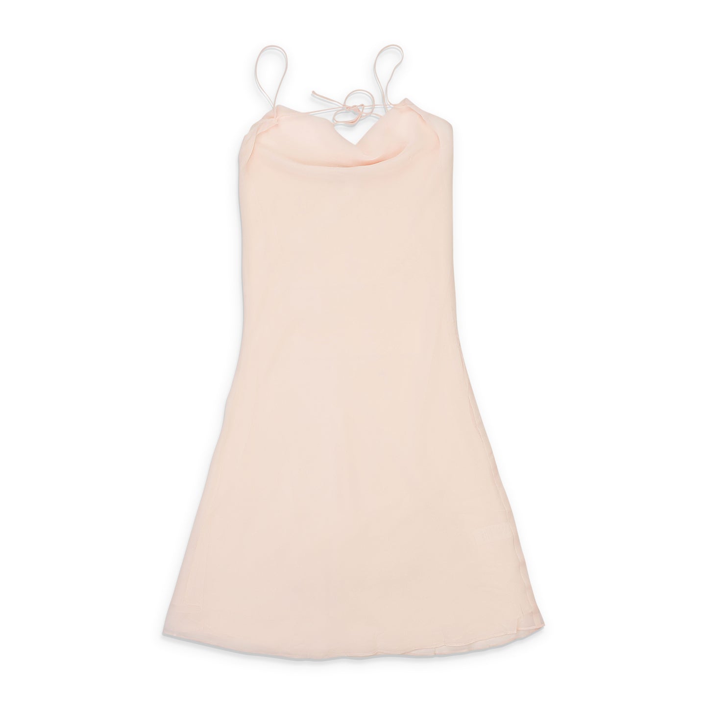 TIE BACK COWL PINK SLIP DRESS