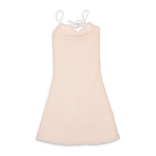 TIE BACK COWL PINK SLIP DRESS