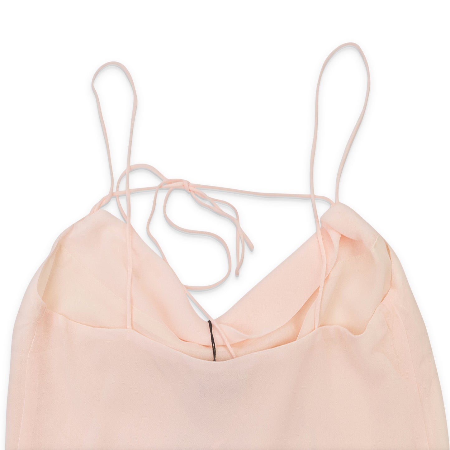 TIE BACK COWL PINK SLIP DRESS