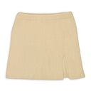 FURRY BEIGE MINI SKIRT