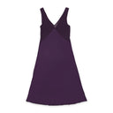 SHEER PANEL BIAS PLUM DAY DRESS