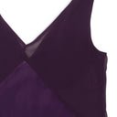 SHEER PANEL BIAS PLUM DAY DRESS