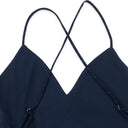 HIGH TIE NAVY SLIP DRESS