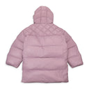 LONG BELTED PURPLE PUFFER JACKET