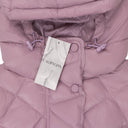 LONG BELTED PURPLE PUFFER JACKET