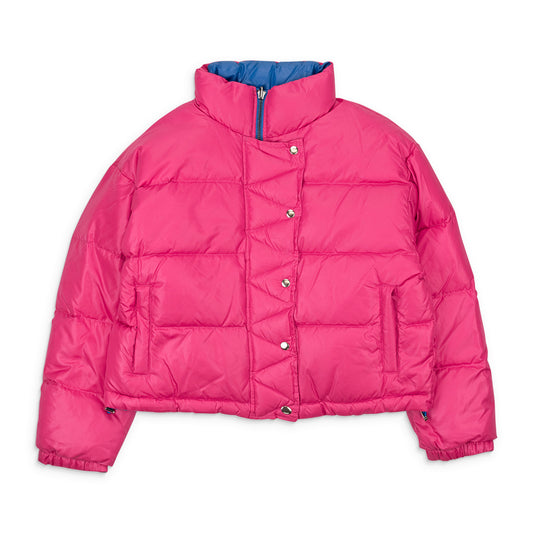 REVERSIBLE PINK BLUE PUFFER COAT