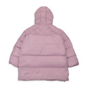 LONG BELTED PURPLE PUFFER JACKET