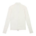 ZIP MOCK NECK WHITE ZIP-UP SHIRT