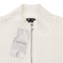 ZIP MOCK NECK WHITE ZIP-UP SHIRT