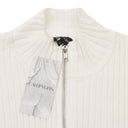 ZIP MOCK NECK WHITE ZIP-UP SHIRT