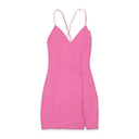 HIGH TIE PINK SLIP DRESS