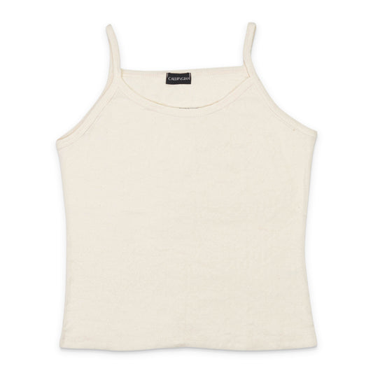 POINTELLE CREAM TANK