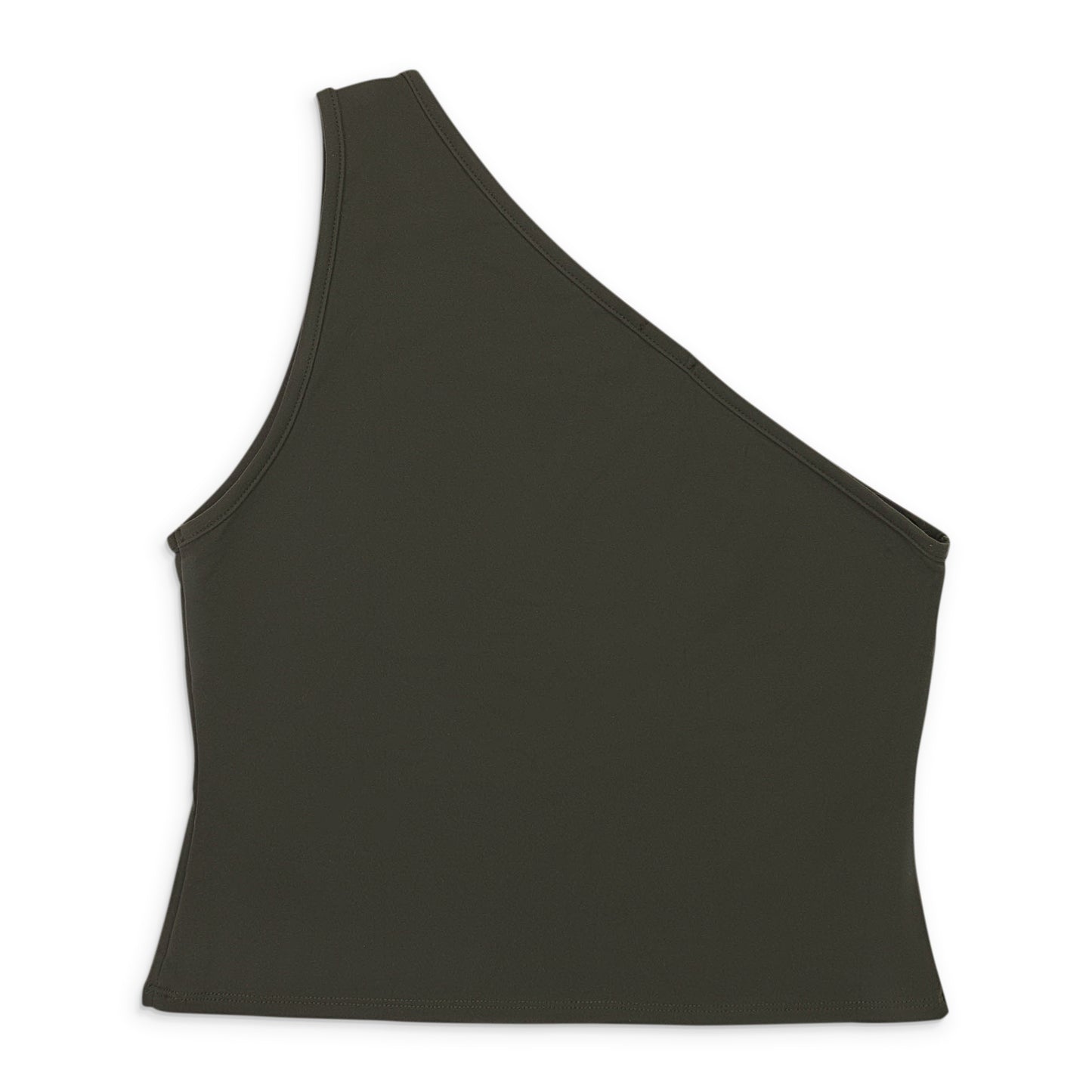 ONE SHOULDER TOP GRAY TANK