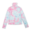 TEXTURED TIE DYE PINK BLUE TURTLENECK