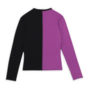 COLORBLOCK LS CREW PURPLE BLACK SHIRT