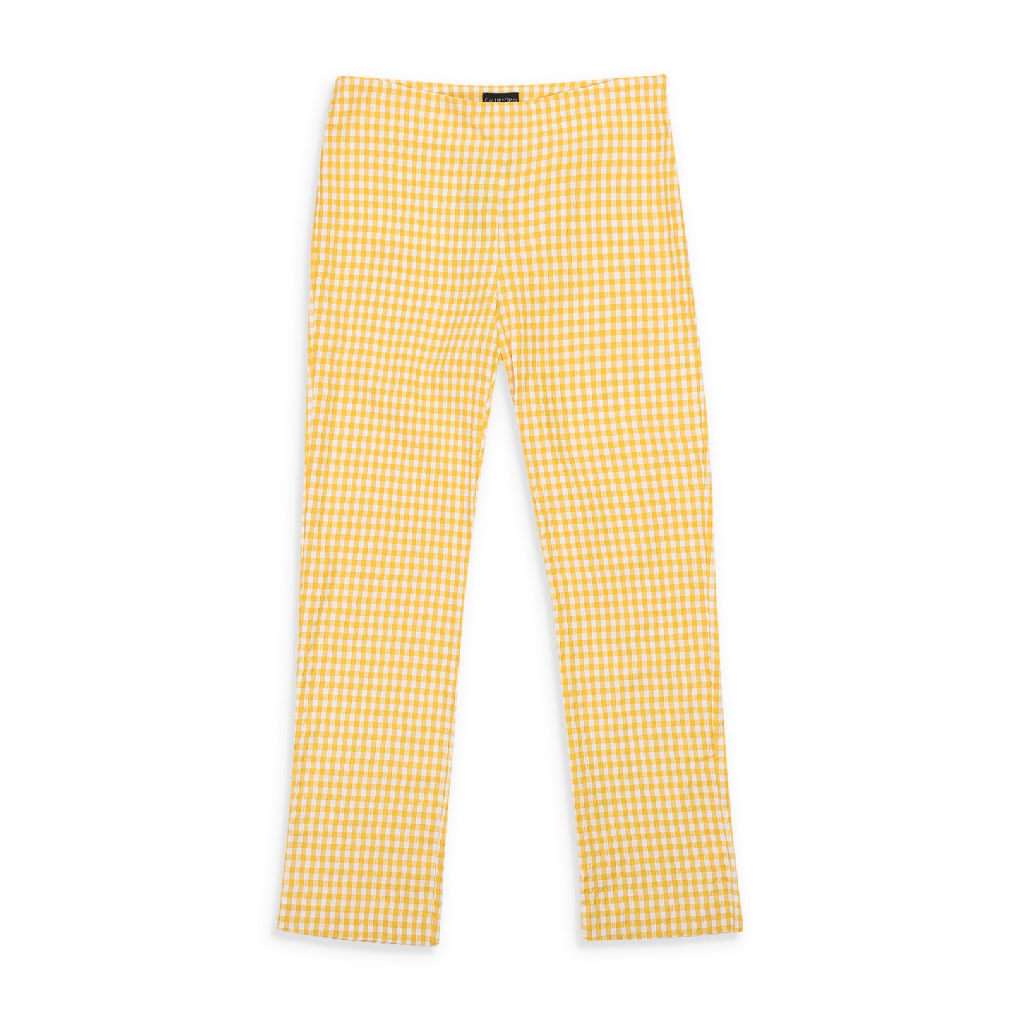 SEERSUCKER GINGHAM YELLOW NARROW PANT