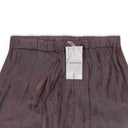 IRIDESCENT PULL ON MAROON WOMEN'S STRAIGHT PANTS