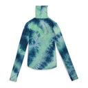 LONG SLEEVE GREEN BLUE TURTLENECK SWEATER