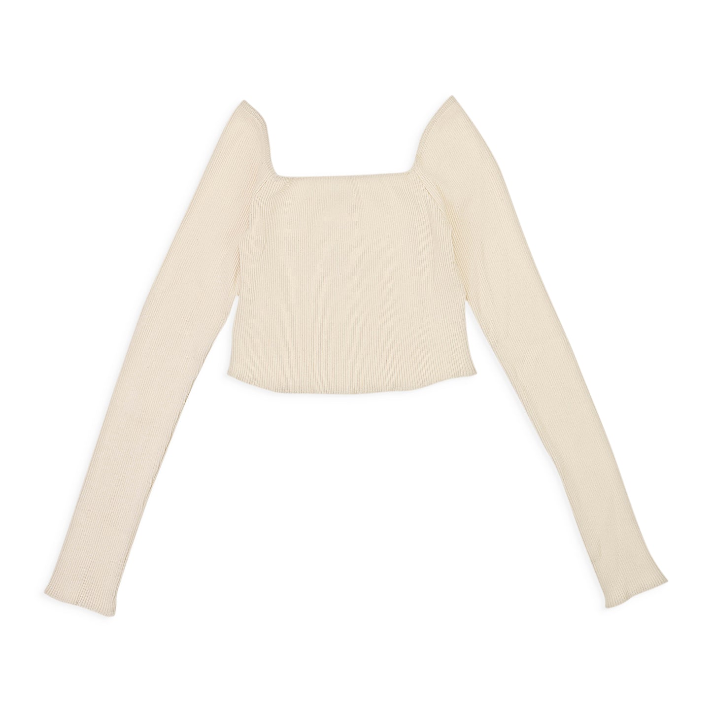 SQUARE NECK CREAM CROP TOP