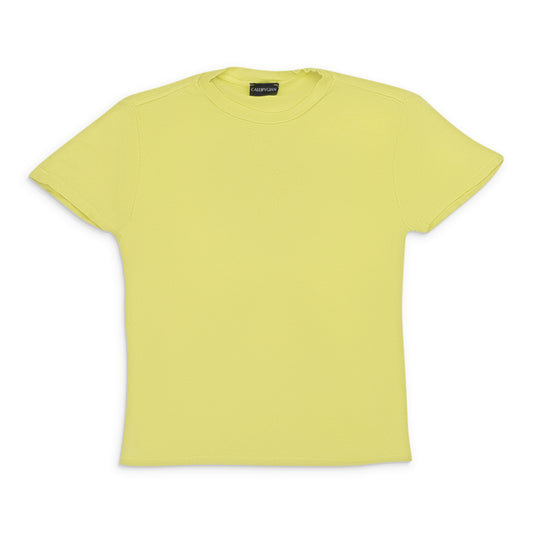 CREWNECK YELLOW T-SHIRT