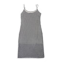 GINGHAM WHITE BLACK CAMI DRESS