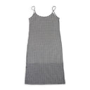 GINGHAM WHITE BLACK CAMI DRESS