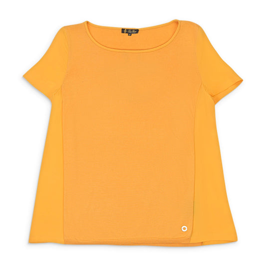 SCOLLO AMPIO SANTA MONICA YELLOW BLOUSE