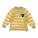 ORANGE SKIN STRIPES YELLOW SWEATER