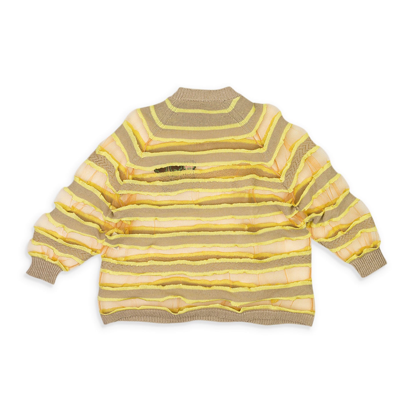 ORANGE SKIN STRIPES YELLOW SWEATER