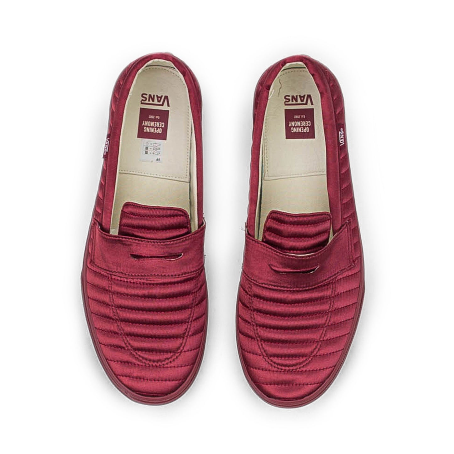 PADDED SLIP-ON BIKING RED LOAFERS