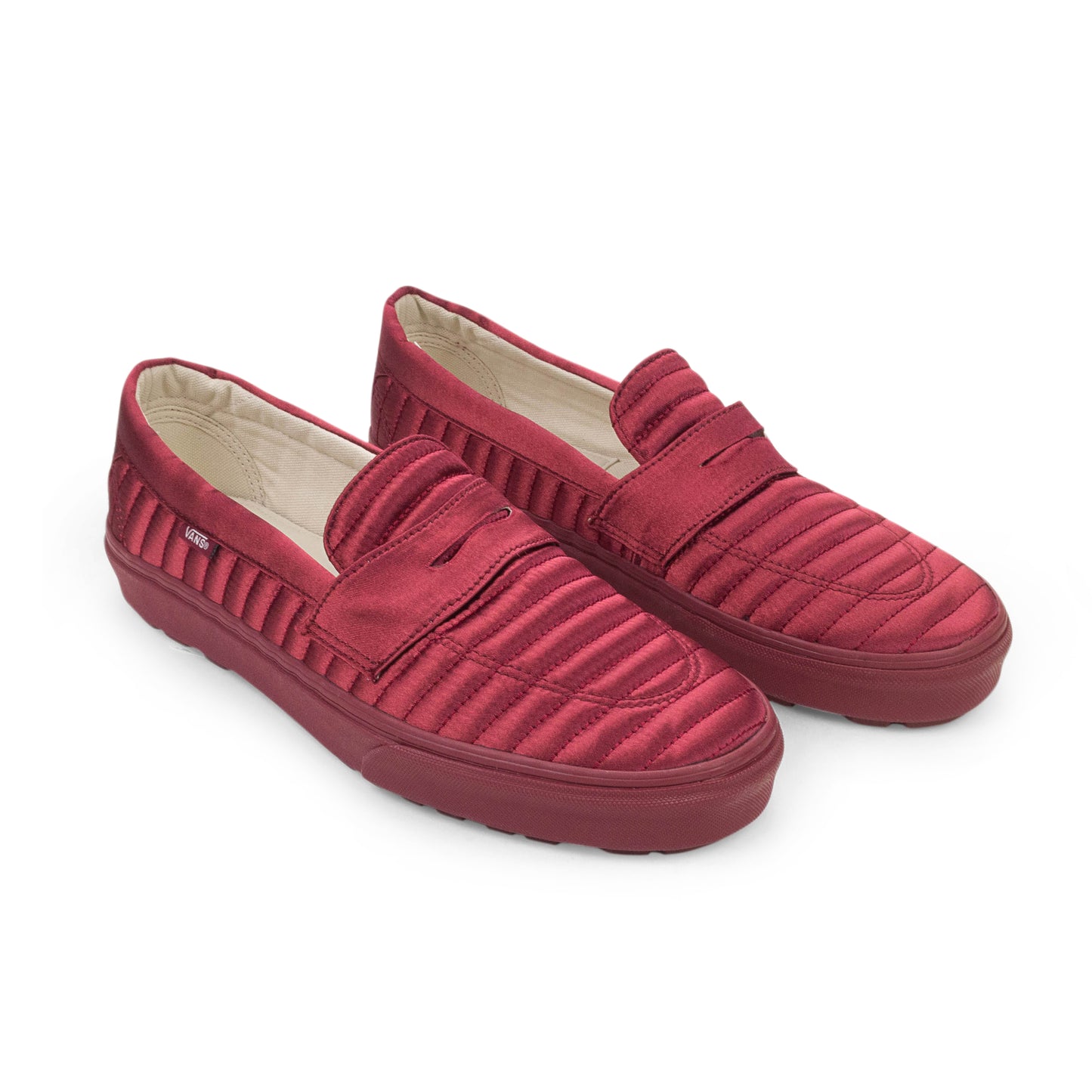 PADDED SLIP-ON BIKING RED LOAFERS