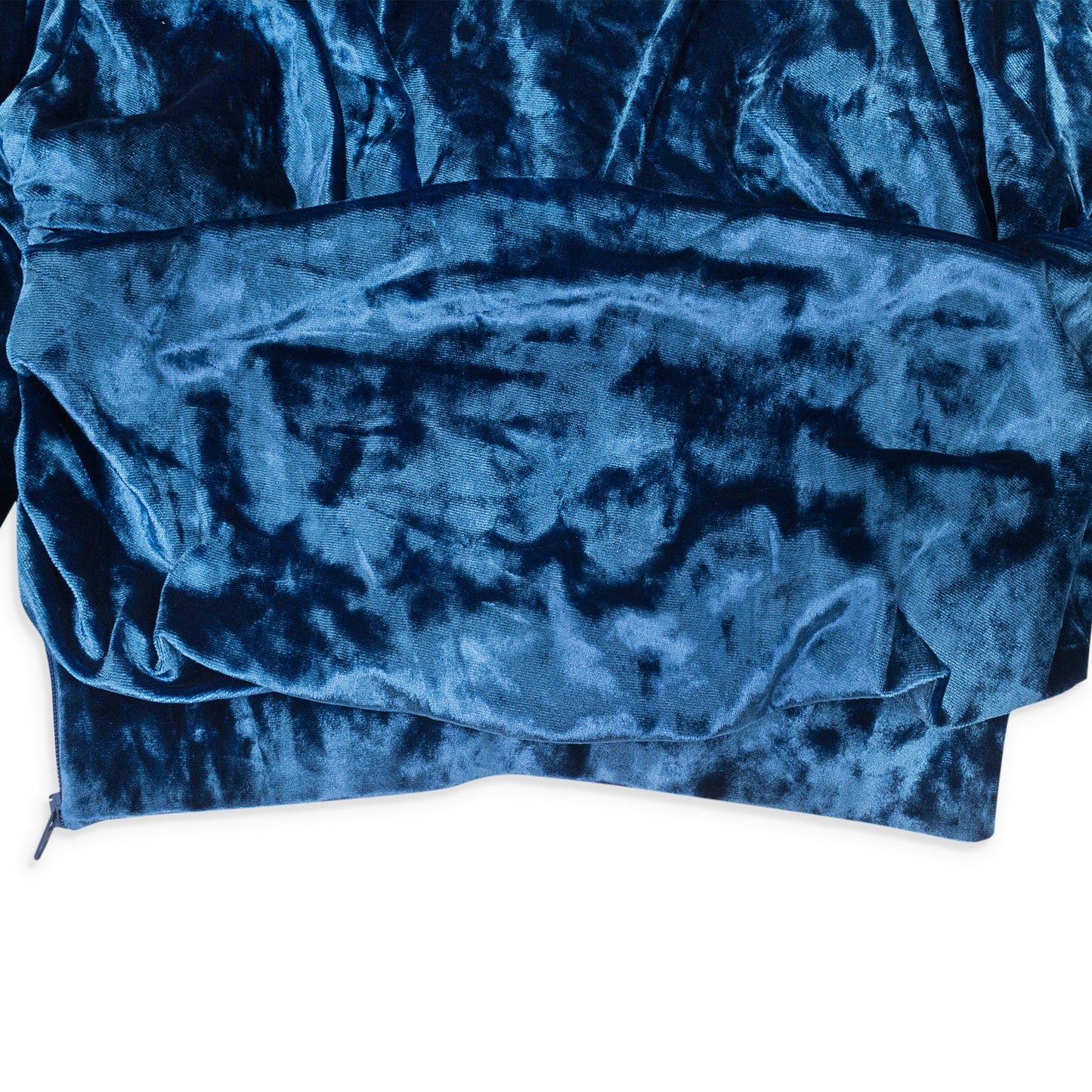 VELVET WRAP ROYAL BLUE BLOUSE