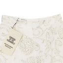 JACQUARD FLORAL CREAM TROUSERS