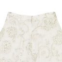 JACQUARD FLORAL CREAM TROUSERS