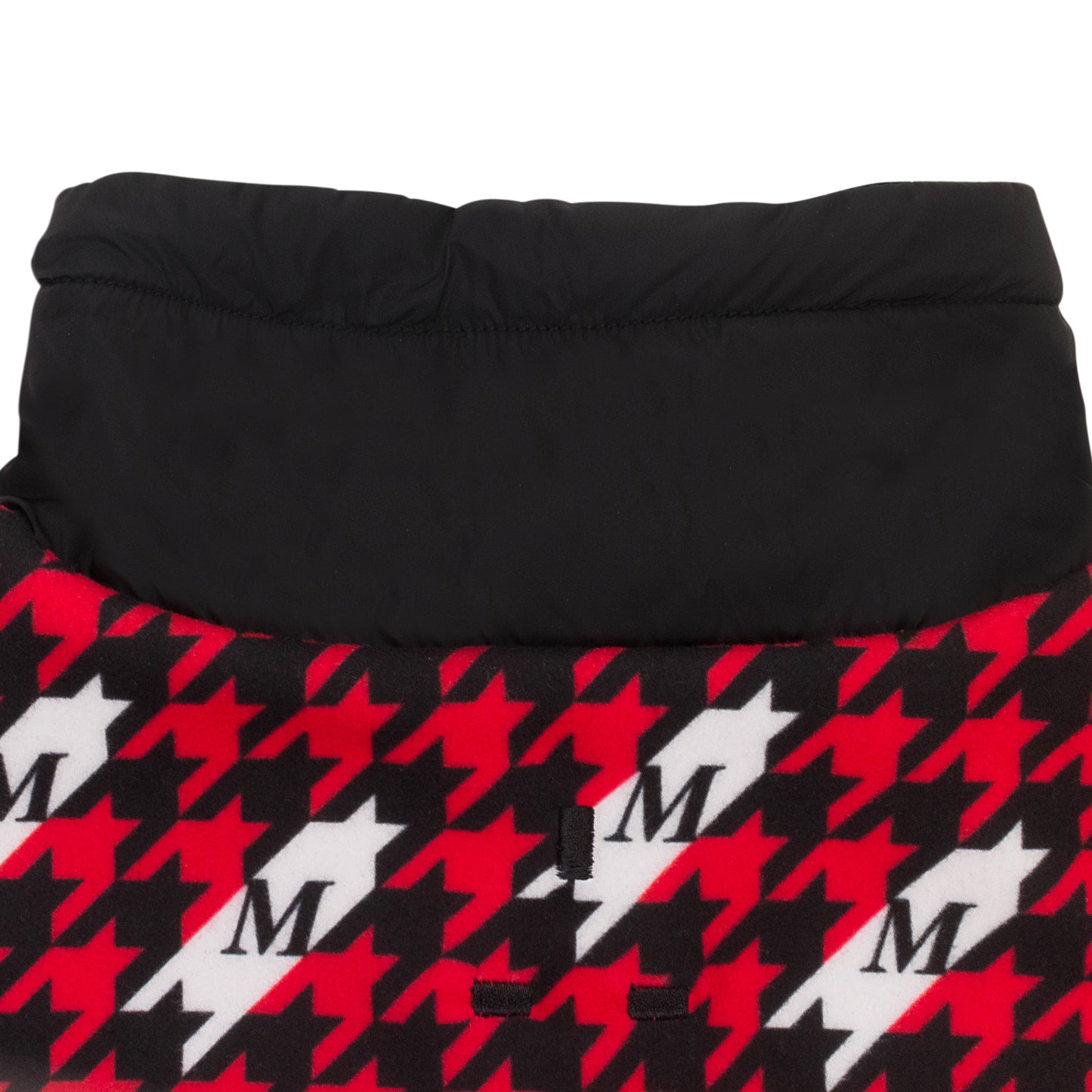 QUARTER ZIP HOUNDSTOOTH BLACK RED SWEATSHIRT