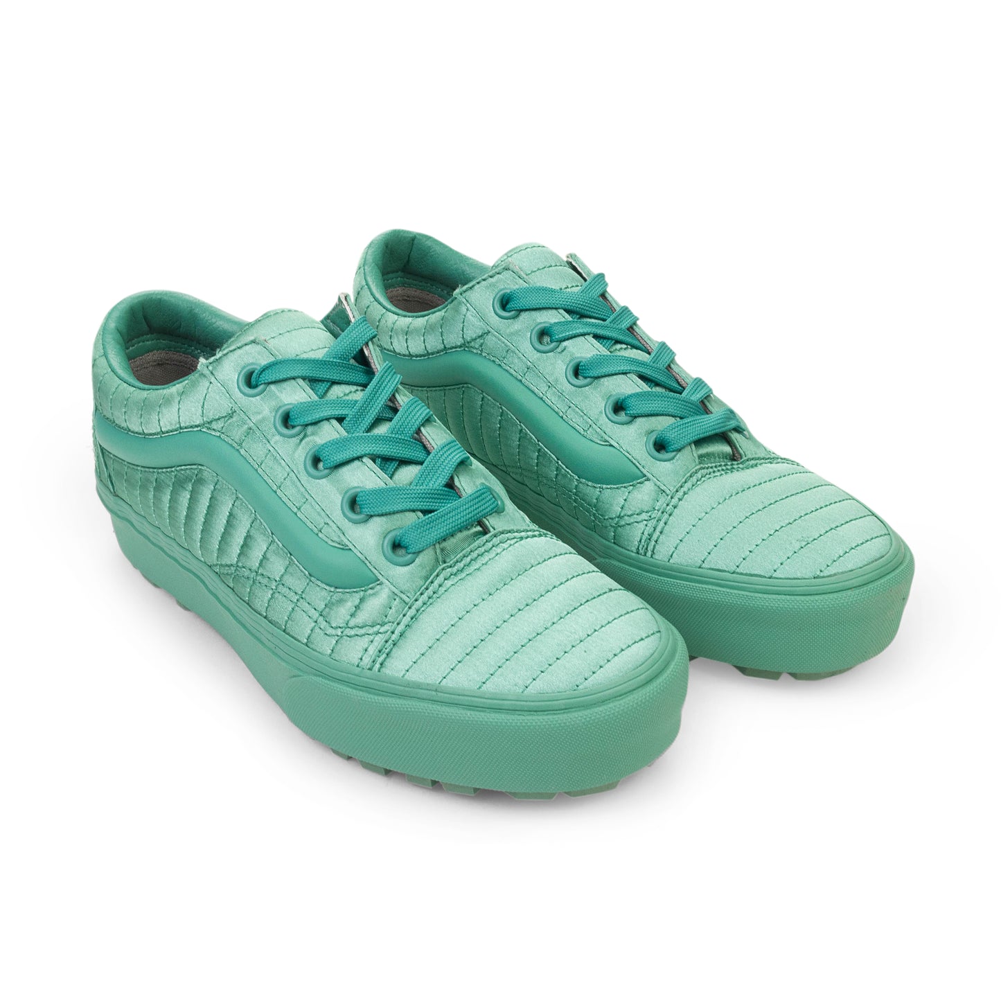 X OC PADDED OLD SKOOL LUG PLATFORM SEA GREEN SNEAKERS