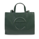 PRINTED FLAG DARK OLIVE SHOPPER BAG