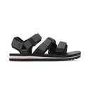 CROSS STRAP TRAIL DARK SHADOW BLACK SANDALS