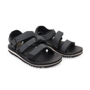 CROSS STRAP TRAIL DARK SHADOW BLACK SANDALS