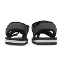 CROSS STRAP TRAIL DARK SHADOW BLACK SANDALS