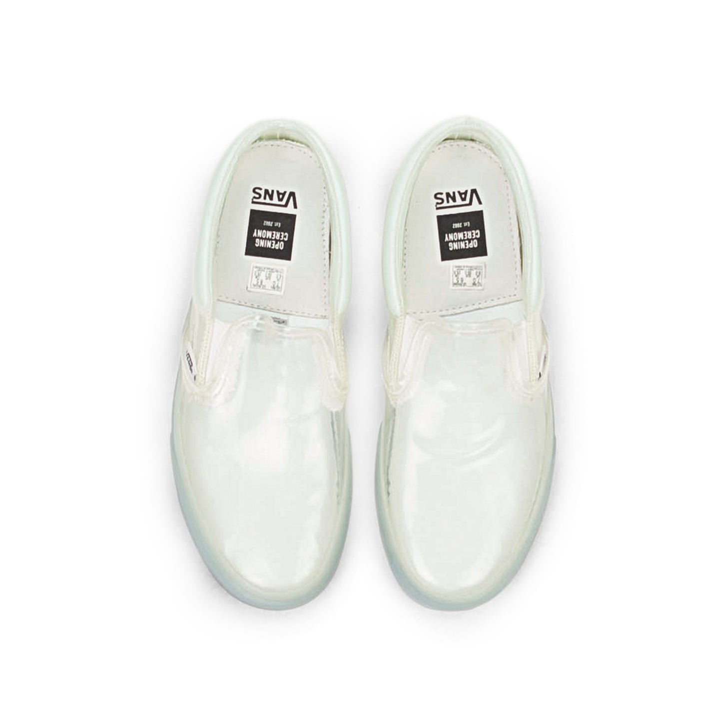 TRANSPARENT CLASSIC SLIPON WHITE SNEAKERS