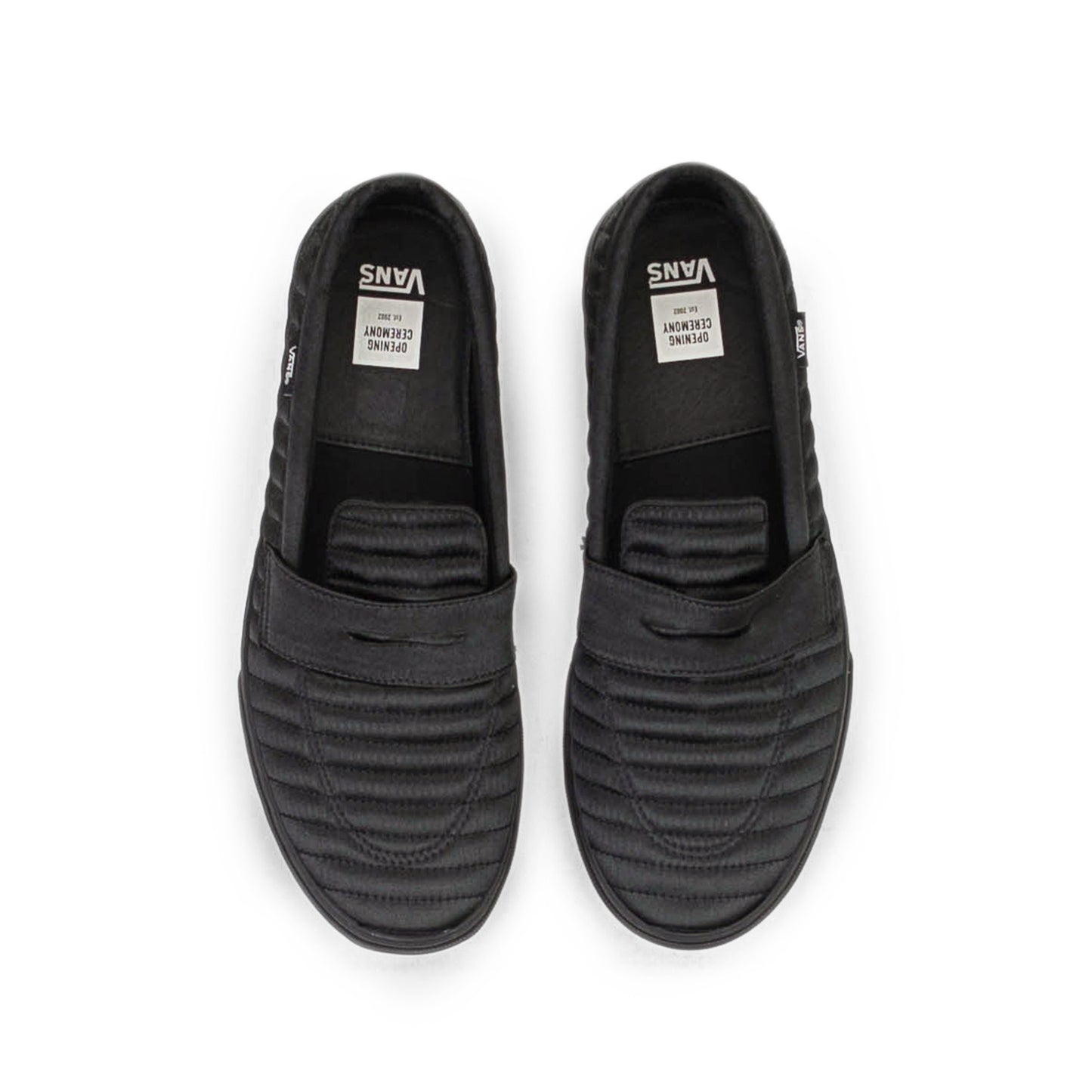 PADDED SLIP-ON BLACK LOAFERS