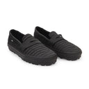 PADDED SLIP-ON BLACK LOAFERS