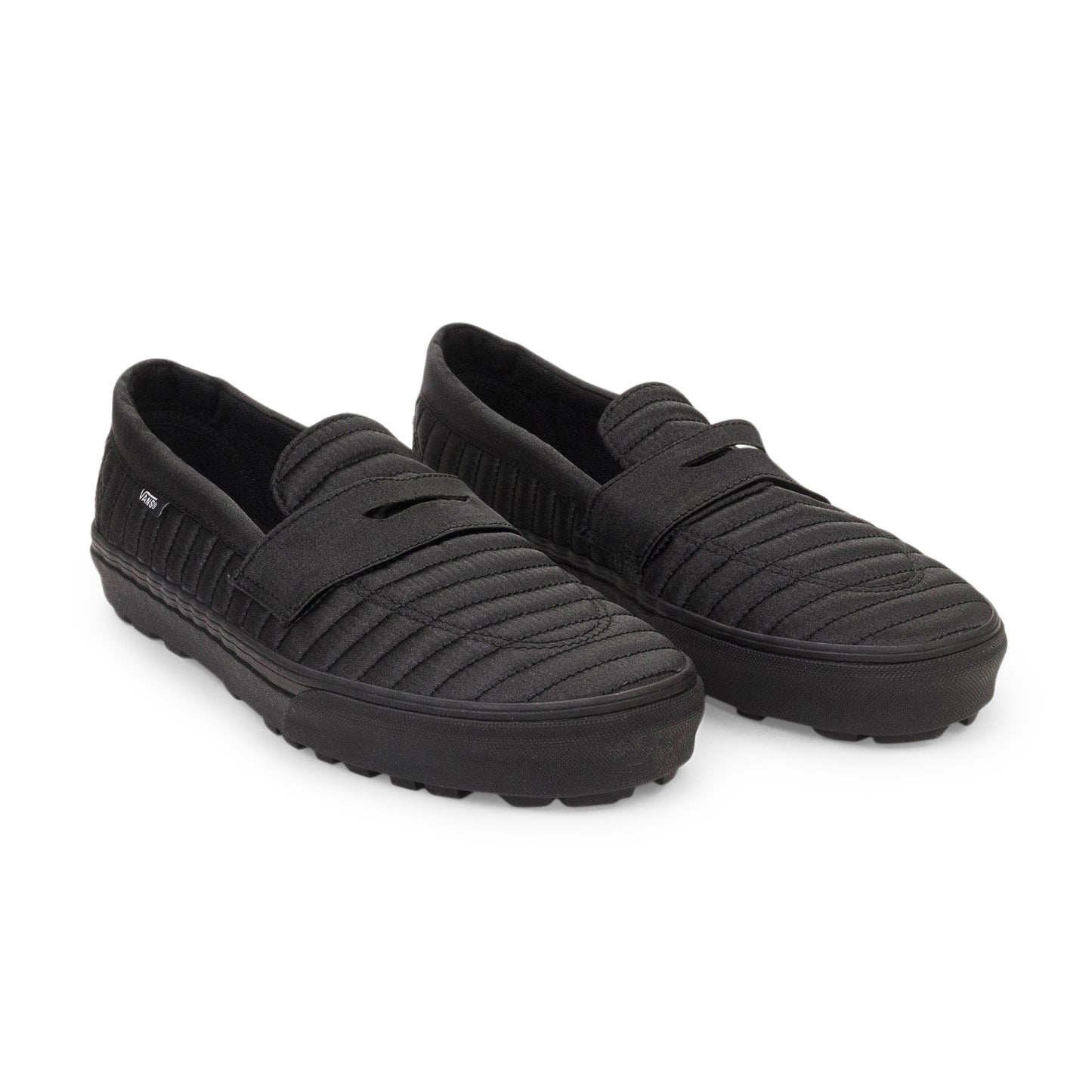 PADDED SLIP-ON BLACK LOAFERS