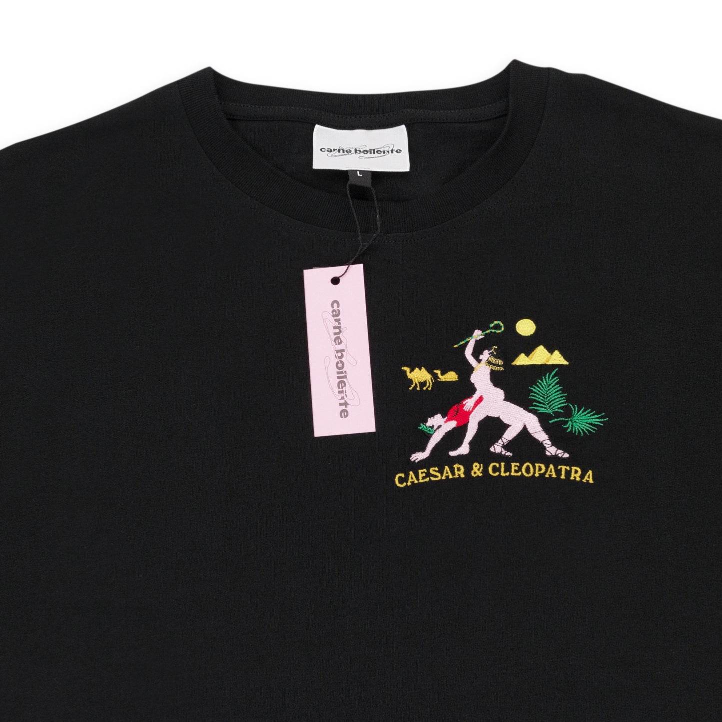 CESAR IN CLEOPATRA BLACK T-SHIRT