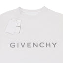 Classic Slim-Fit White Logo Print T-Shirt