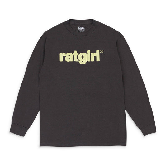 RAT GIRL LONG SLEEVE BLACK T-SHIRT