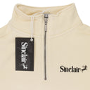 QUARTER ZIP CREAM SWEATSHIRT