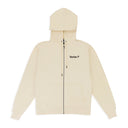 ZIP UP CREAM HOODIE