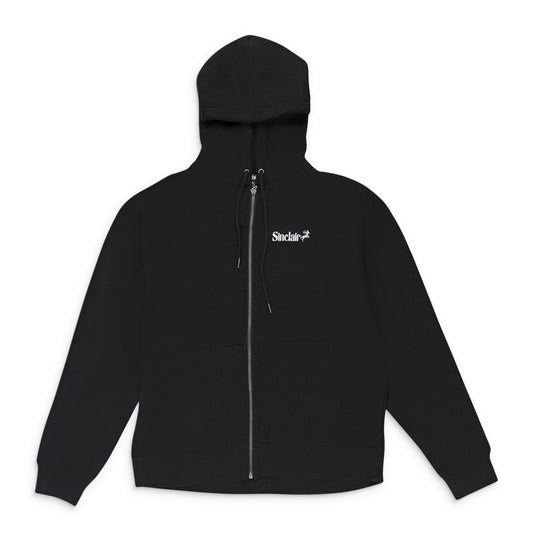 ZIP UP BLACK HOODIE